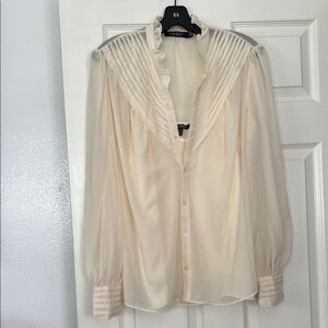 Ralph Lauren Cream Ruffled BlouseNew no tag on